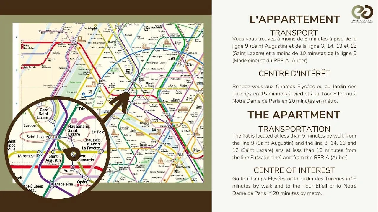 33.Studio 4Pers#Madeleine#Gallerie La Fayette 巴黎